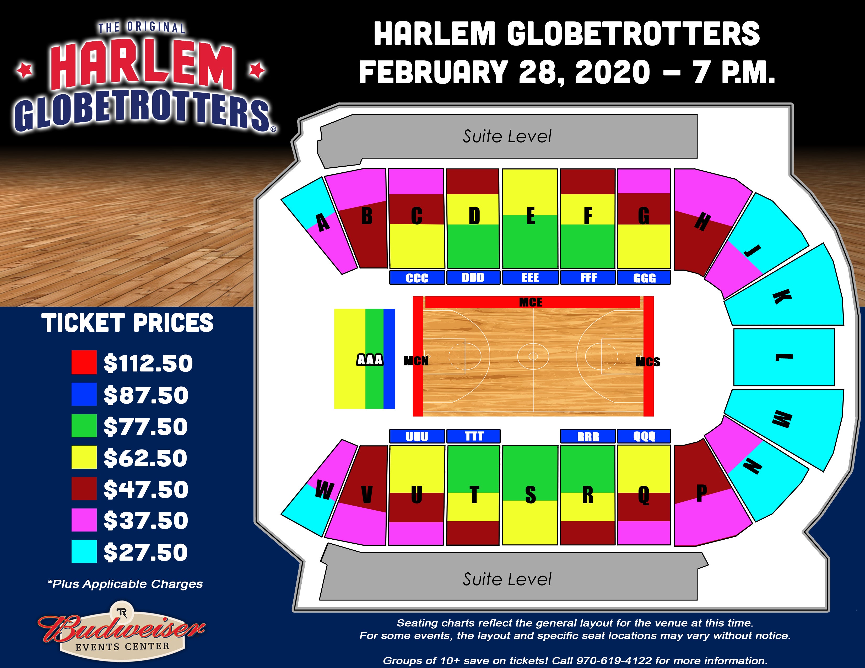 Budweiser Event Seating Chart